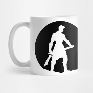 Minimalist Vector Human Fighter Mug